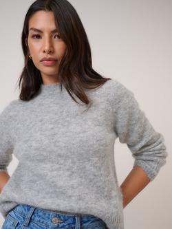 Nobody's Child Mock Neck Jumper, Grey