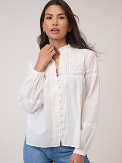 Nobody's Child Jones Pintuck Lace Shirt - view 2, White