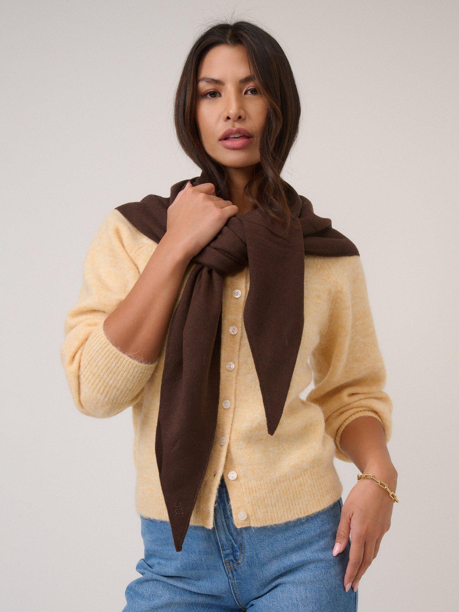 Product image 4 of 5, which shows Nobody's Child Pearlescent Button Wool Blend Cardigan, Yellow, XS