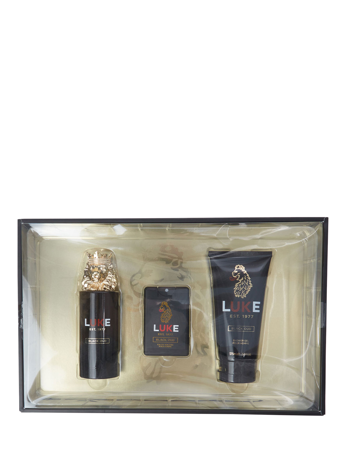 Product image 2 of 3, which shows LUKE 1977 Fragrance 3-Piece Gift Set, Black Oud, One Size