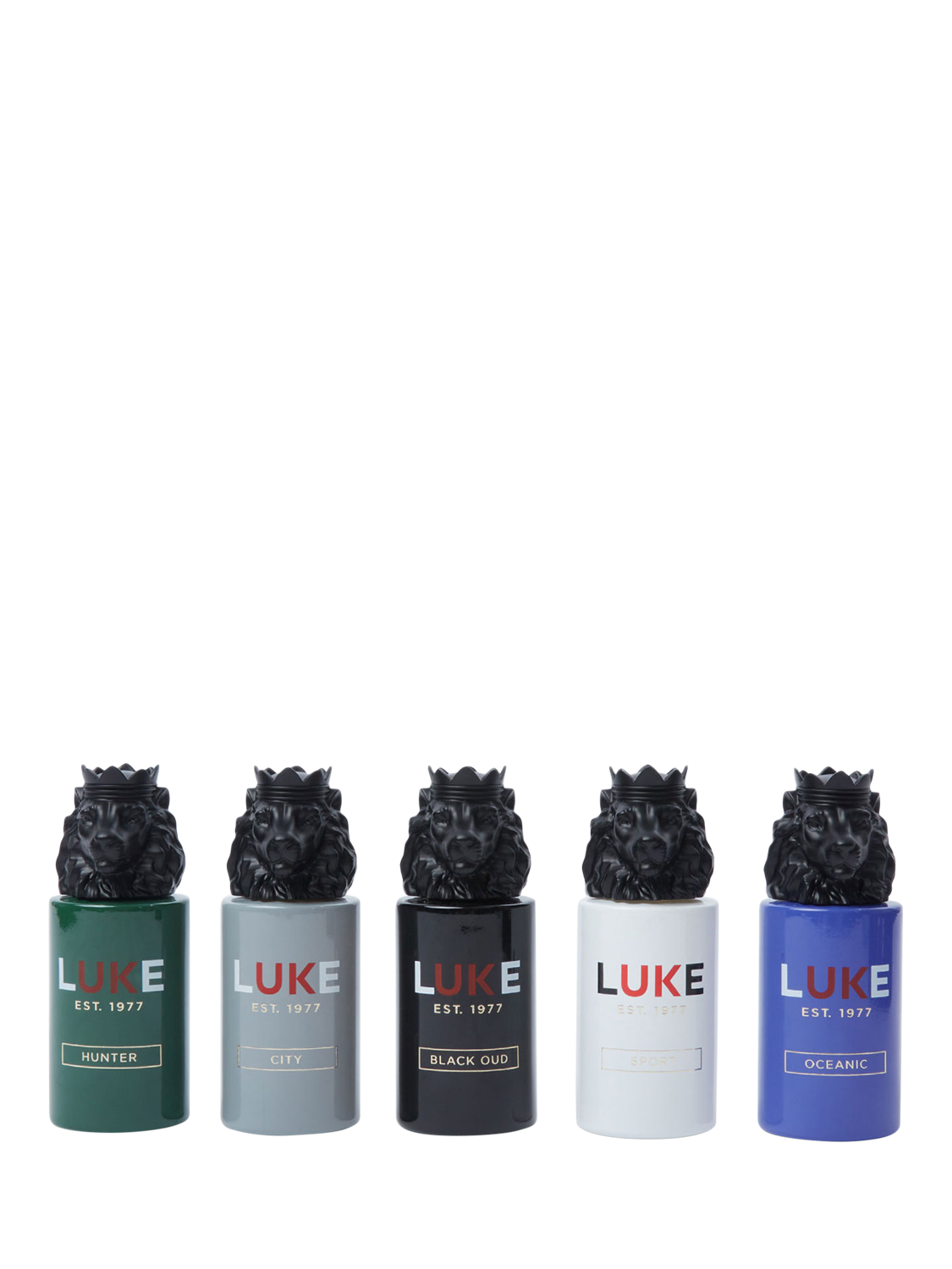 Product image 1 of 3, which shows LUKE 1977 Miniature Fragrance 5-Piece Gift Set