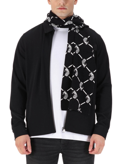 LUKE 1977 Repeat Scarf, Black/White - view 2, Black/White