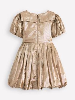 Mini Boden Kids' Bubble Hem Short Sleeve Dress - view 2, Gold