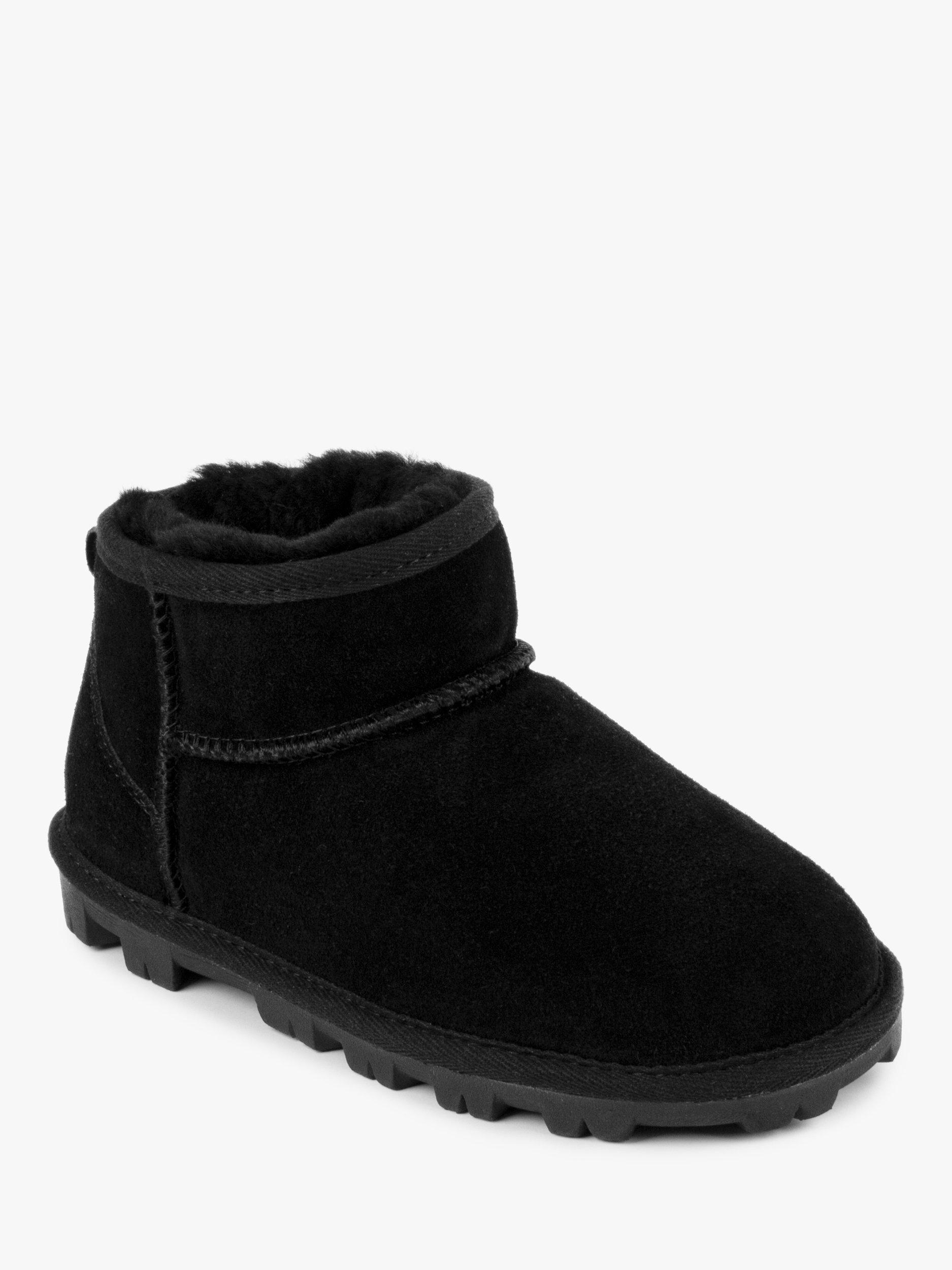 Product image 3 of 6, which shows Just Sheepskin Grace Suede Slipper Boots, Black, 3