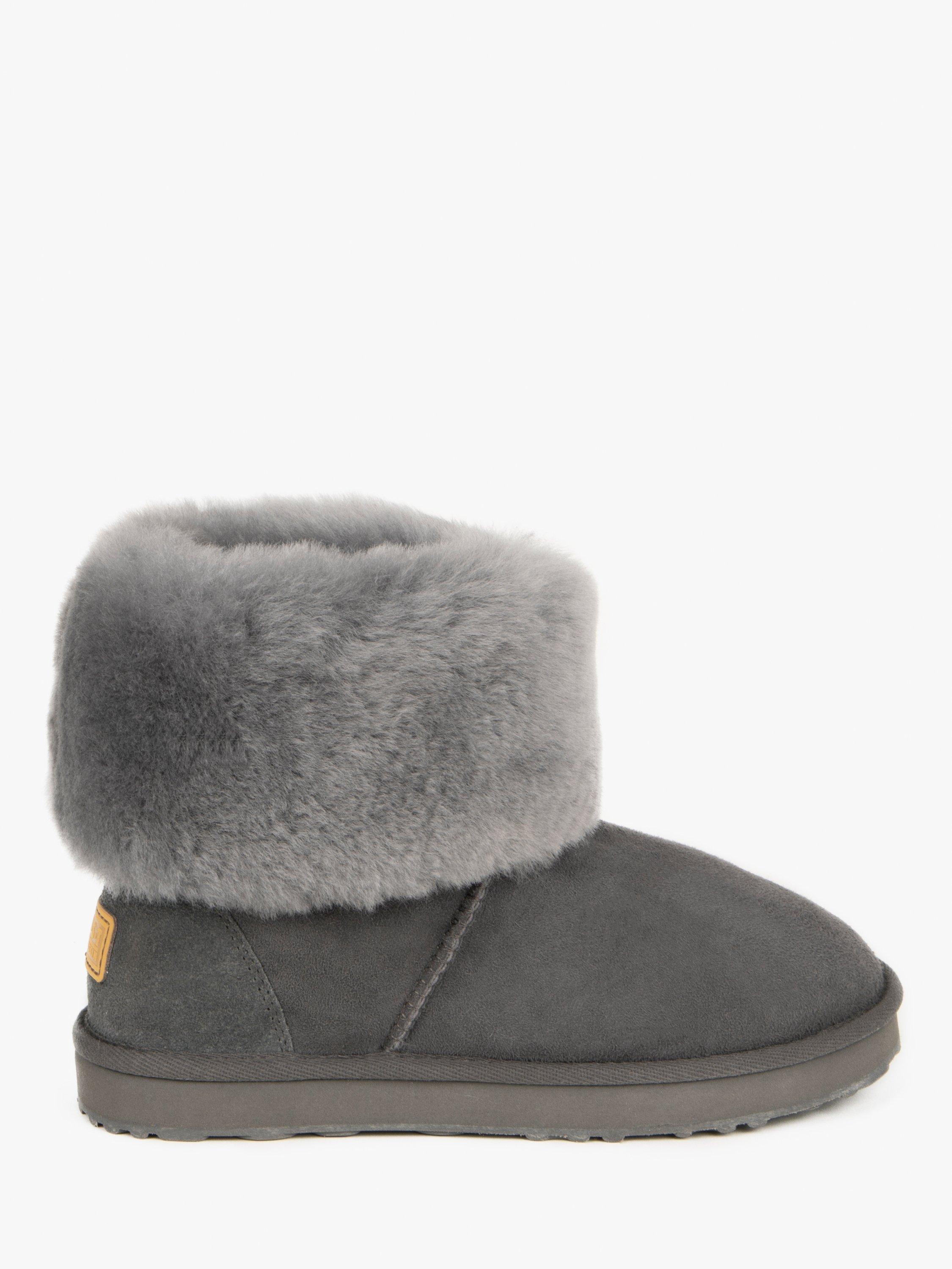 Product image 1 of 6, which shows Just Sheepskin Women's Cornwall Sheepskin Boots, Granite, 3