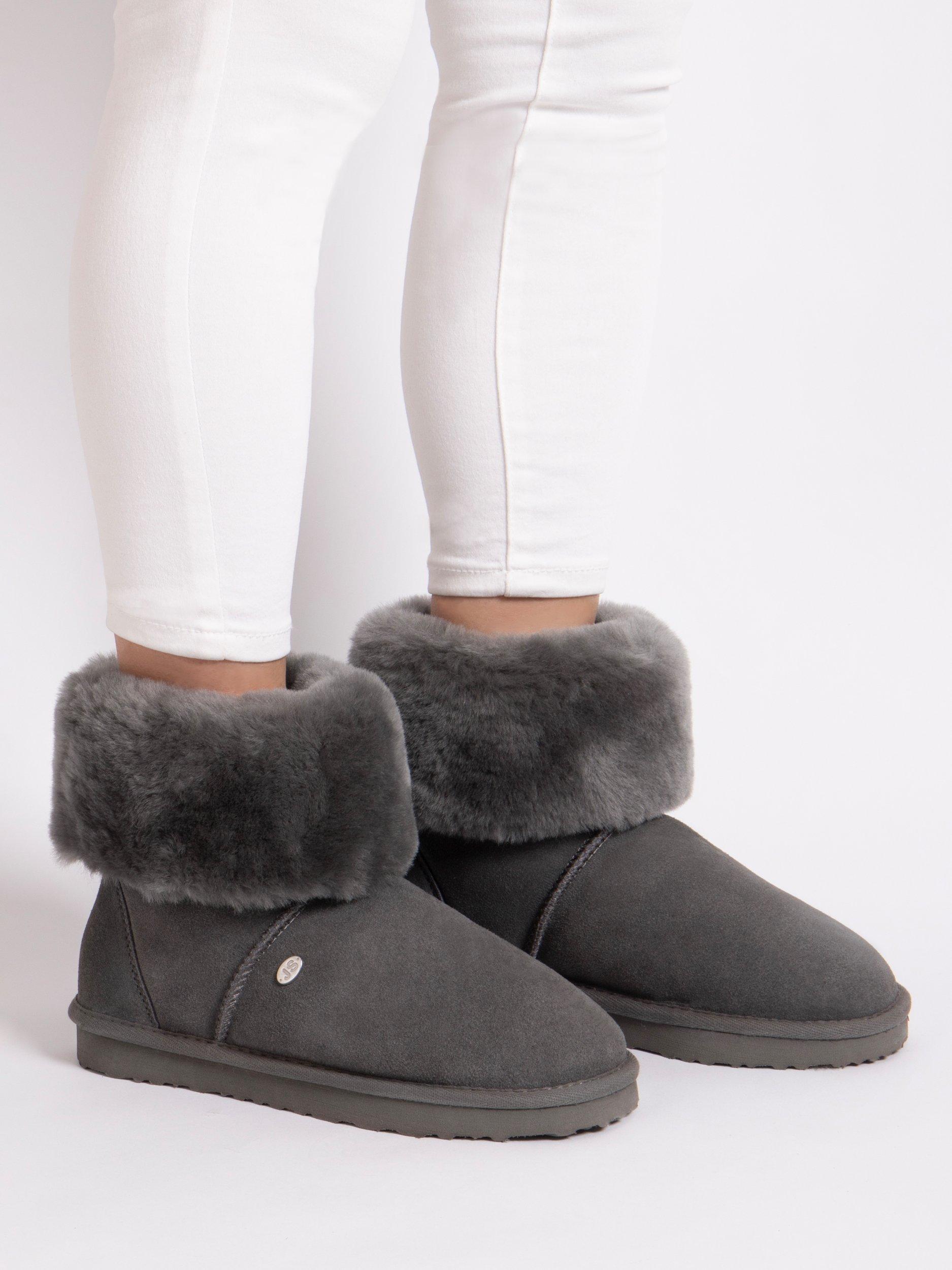 Product image 2 of 6, which shows Just Sheepskin Women's Cornwall Sheepskin Boots, Granite, 3