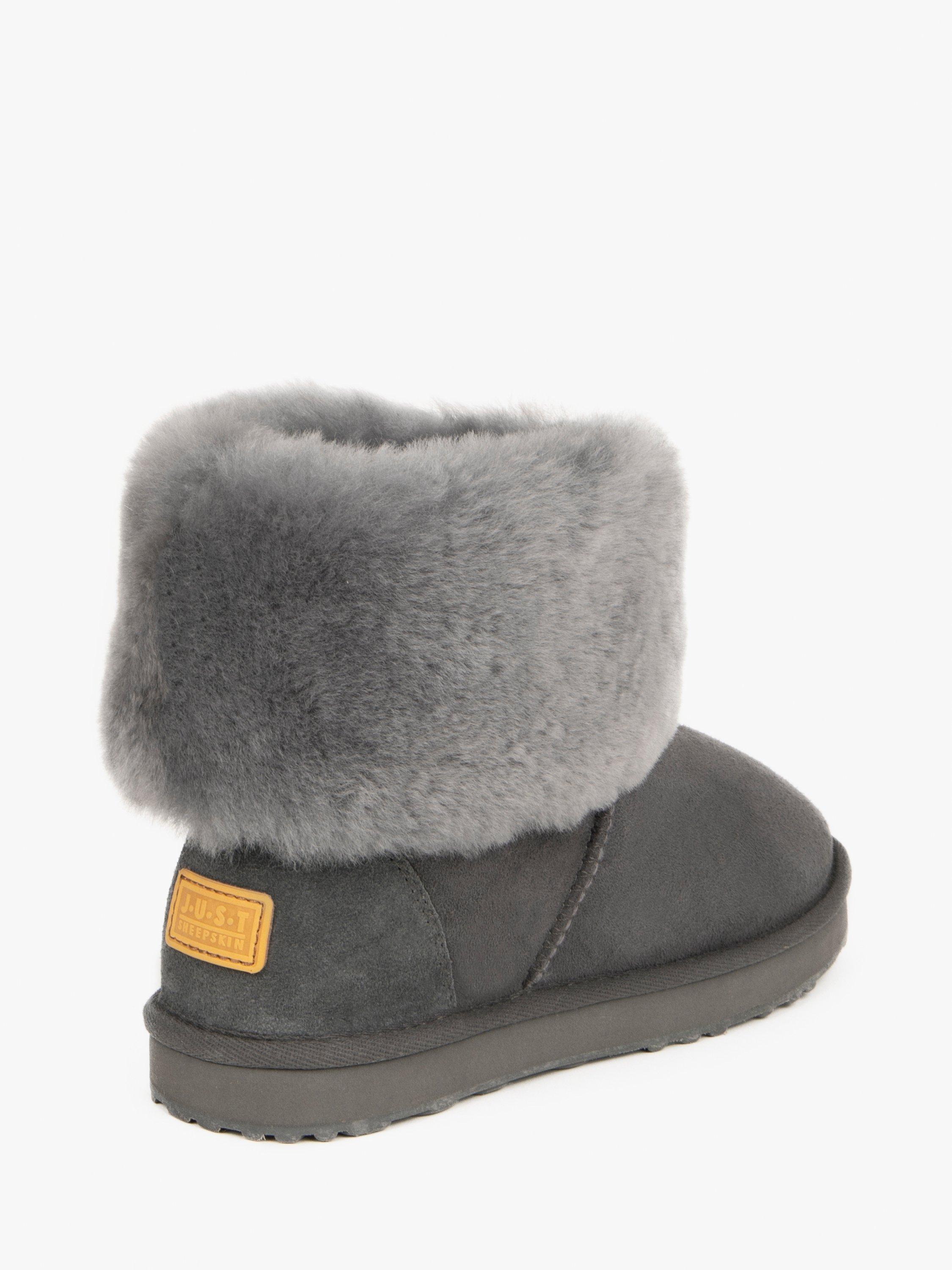 Product image 5 of 6, which shows Just Sheepskin Women's Cornwall Sheepskin Boots, Granite, 3