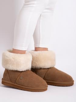 Just Sheepskin Women's Cornwall Sheepskin Boots - view 2, Chestnut