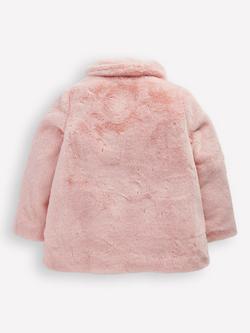Mini Boden Kids' Faux Fur Coat - view 2, Pink