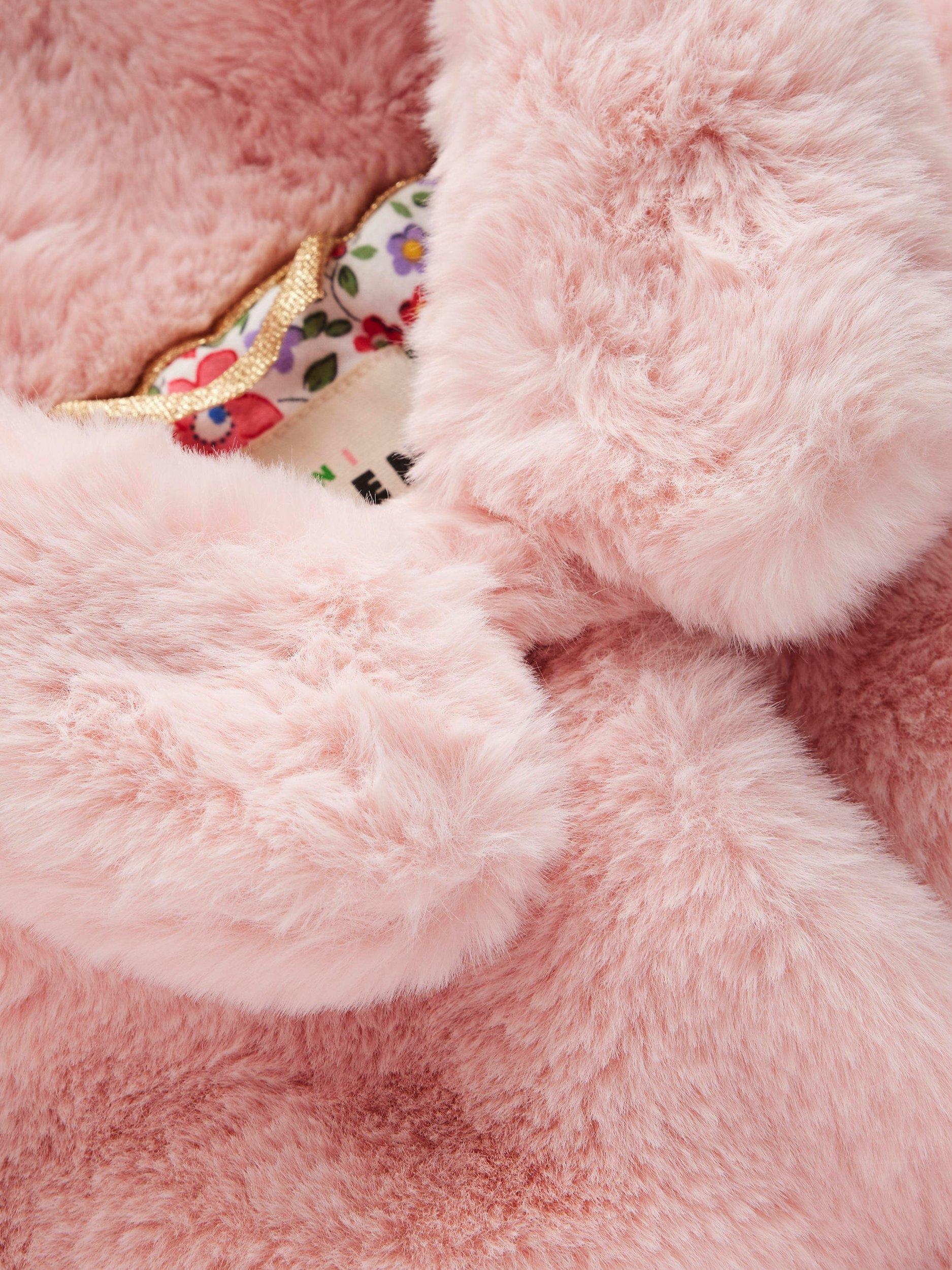Product image 3 of 4, which shows Mini Boden Kids' Faux Fur Coat, Pink, 10-11 years