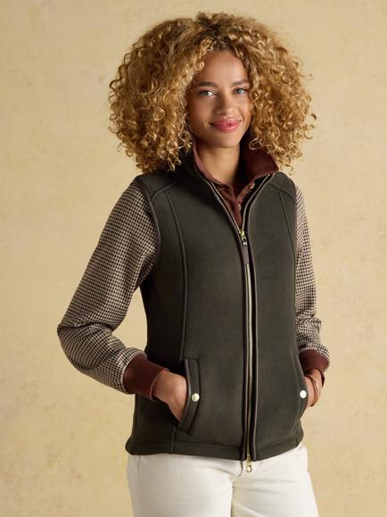 Joules Heritage Fleece Gilet, Dark Green, Dark Green