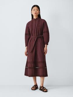 AND/OR Connie Tie Waist Tiered Dress, Chocolate, Chocolate
