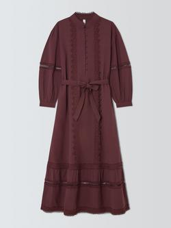 AND/OR Connie Tie Waist Tiered Dress, Chocolate, Chocolate