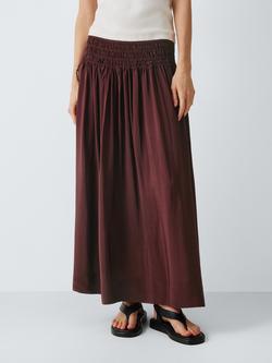 AND/OR Annie Elasticated Waist Skirt, Chocolate, Chocolate