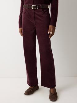 Jigsaw Delmont Velvet Tapered Jeans, Purple