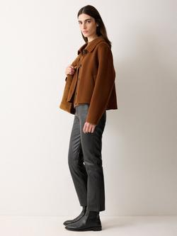 Jigsaw Lea Pure Leather Jeans, Black, Black