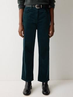 Jigsaw Delmont Velvet Tapered Jeans, Green