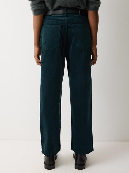 Jigsaw Delmont Velvet Tapered Jeans - view 2, Green