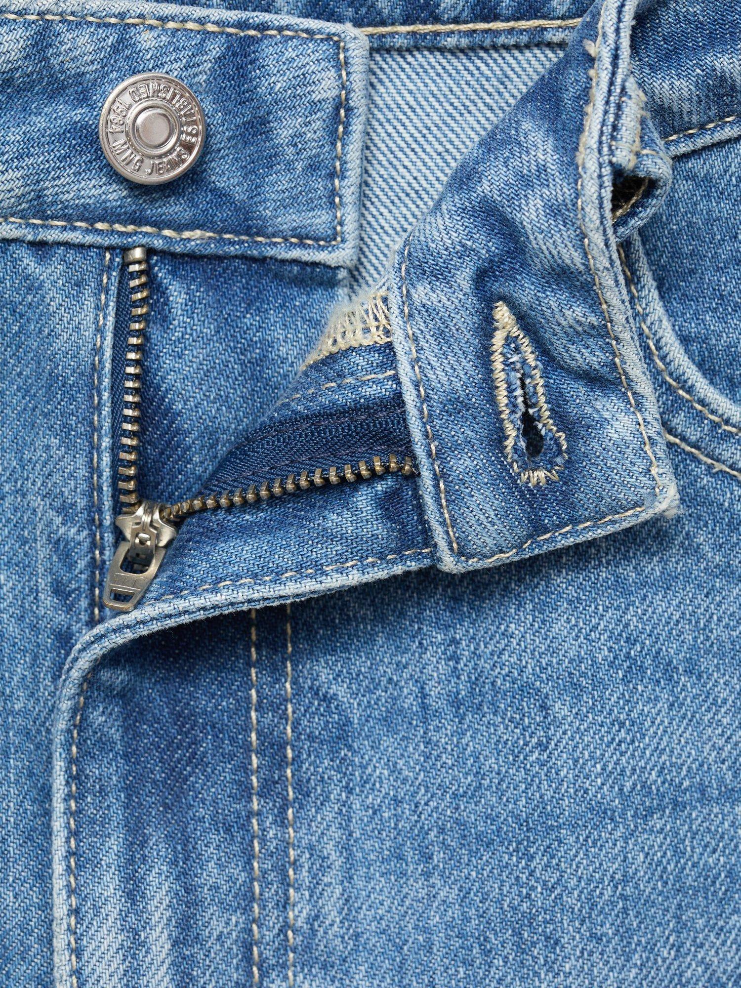 Product image 4 of 4, which shows Mango Mid Rise Mom Jeans, Medium Blue, 10