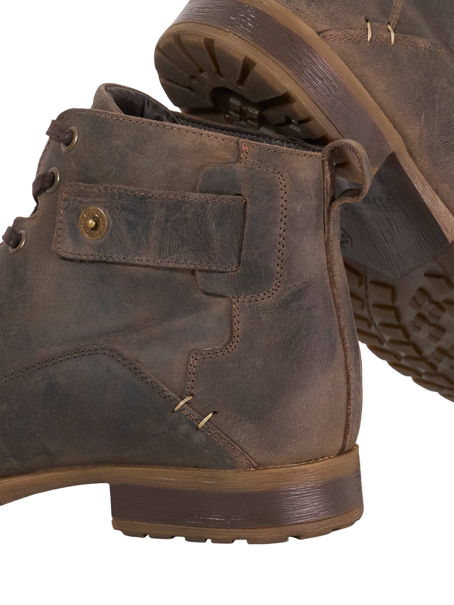 Product image 5 of 5, which shows Dune London Simon Wide Fit Leather Ankle Boots, Dark Brown, EU40