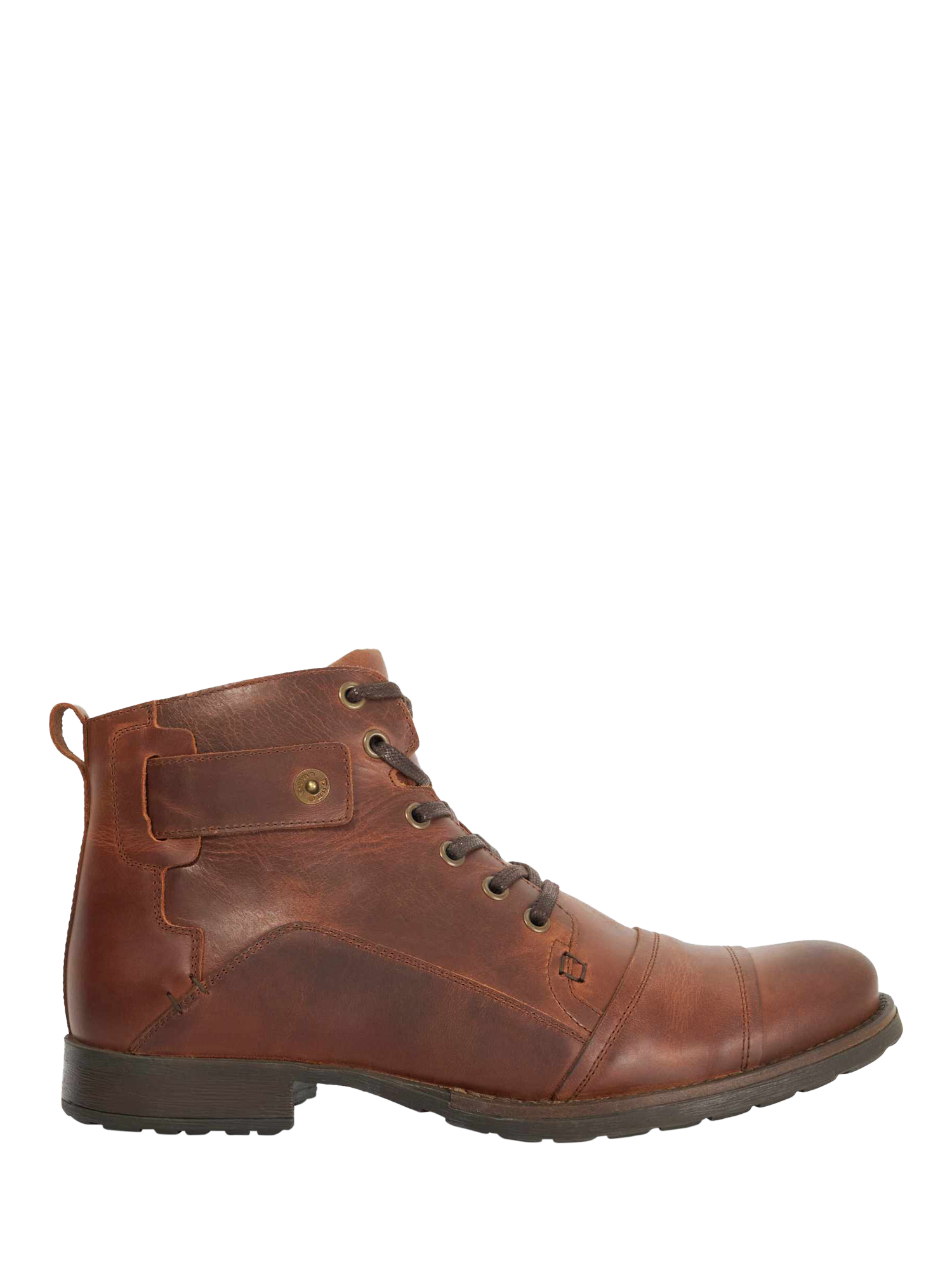 Product image 1 of 6, which shows Dune London Simon Wide Fit Leather Ankle Boots, Tan, EU40