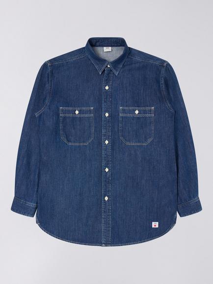 Edwin Denim Work Shirt, Dark Blue Wash, Dark Blue Wash