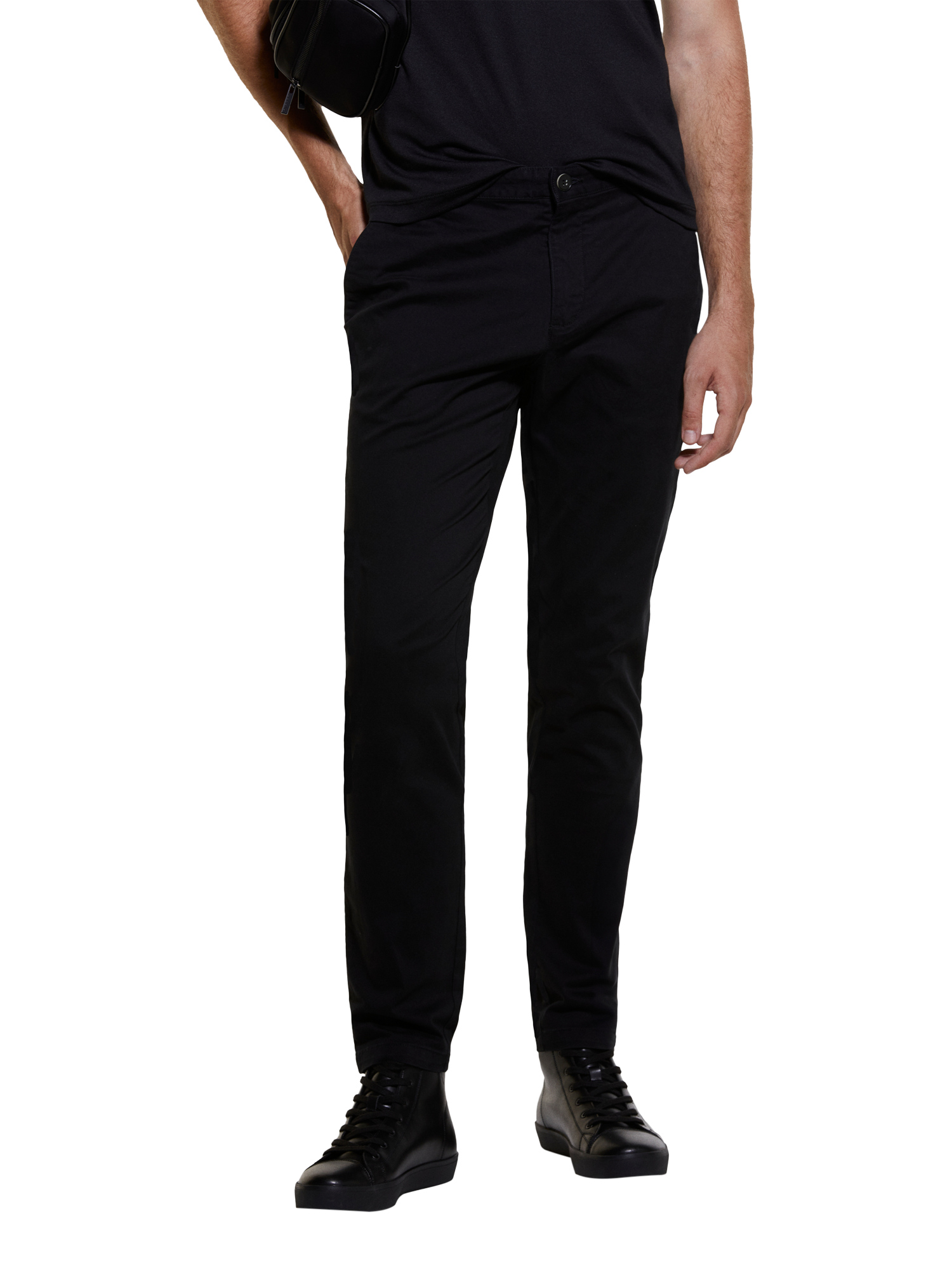 Product image 1 of 5, which shows SISLEY Slim Fit Chinos, Black, 30