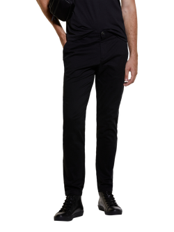 SISLEY Slim Fit Chinos, Black, Black