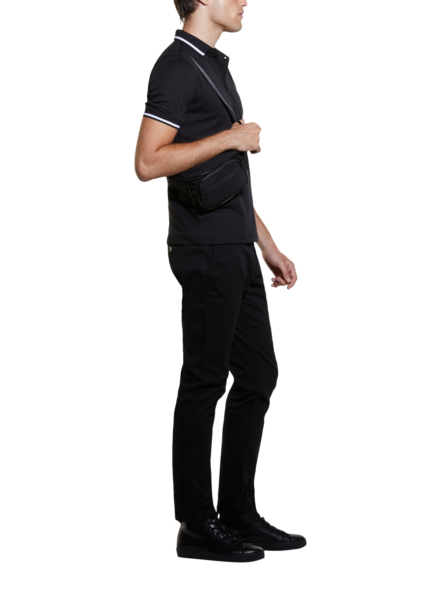 Product image 4 of 5, which shows SISLEY Slim Fit Chinos, Black, 30