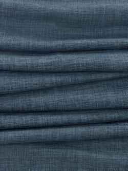 John Lewis Textured Weave Pair Blackout Lined Eyelet Curtains - view 2, Loch Blue