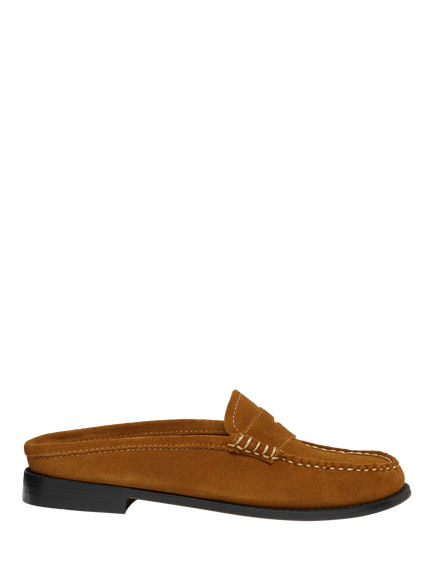 G.H.BASS Weejun Penny Suede Sliders, Brown, Brown