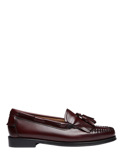 G.H.BASS Easy Weejuns Esther Kiltie Leather Loafers, Wine, Wine