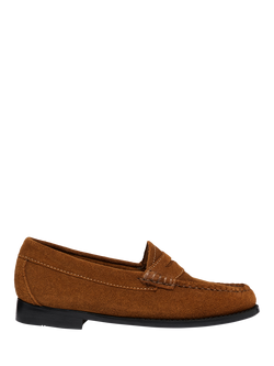 G.H.BASS Easy Weejuns Suede Penny Loafers, Tan, Tan