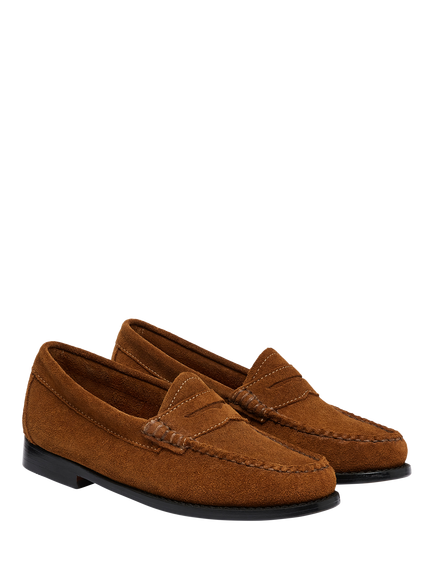 G.H.BASS Easy Weejuns Suede Penny Loafers, Tan - view 2, Tan