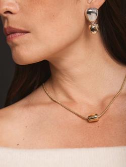 Mint Velvet Sphere Necklace, Gold - view 2, Gold