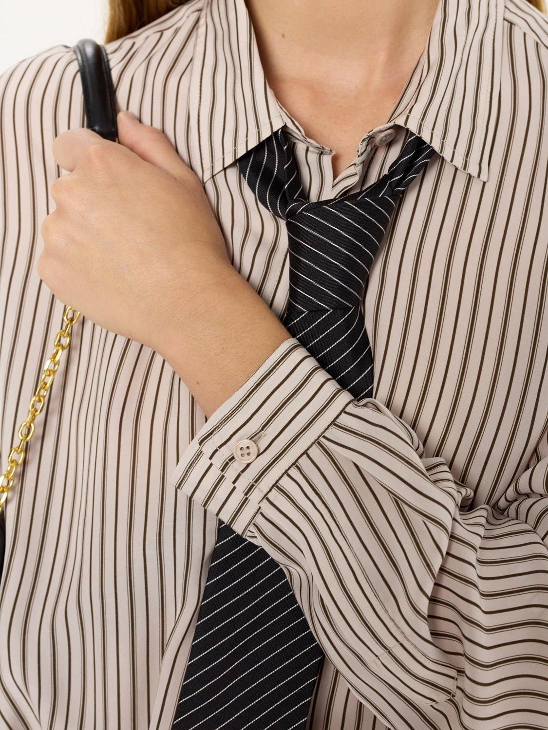Product image 6 of 6, which shows Gerard Darel Atia Stripe Shirt, Ecru, 10