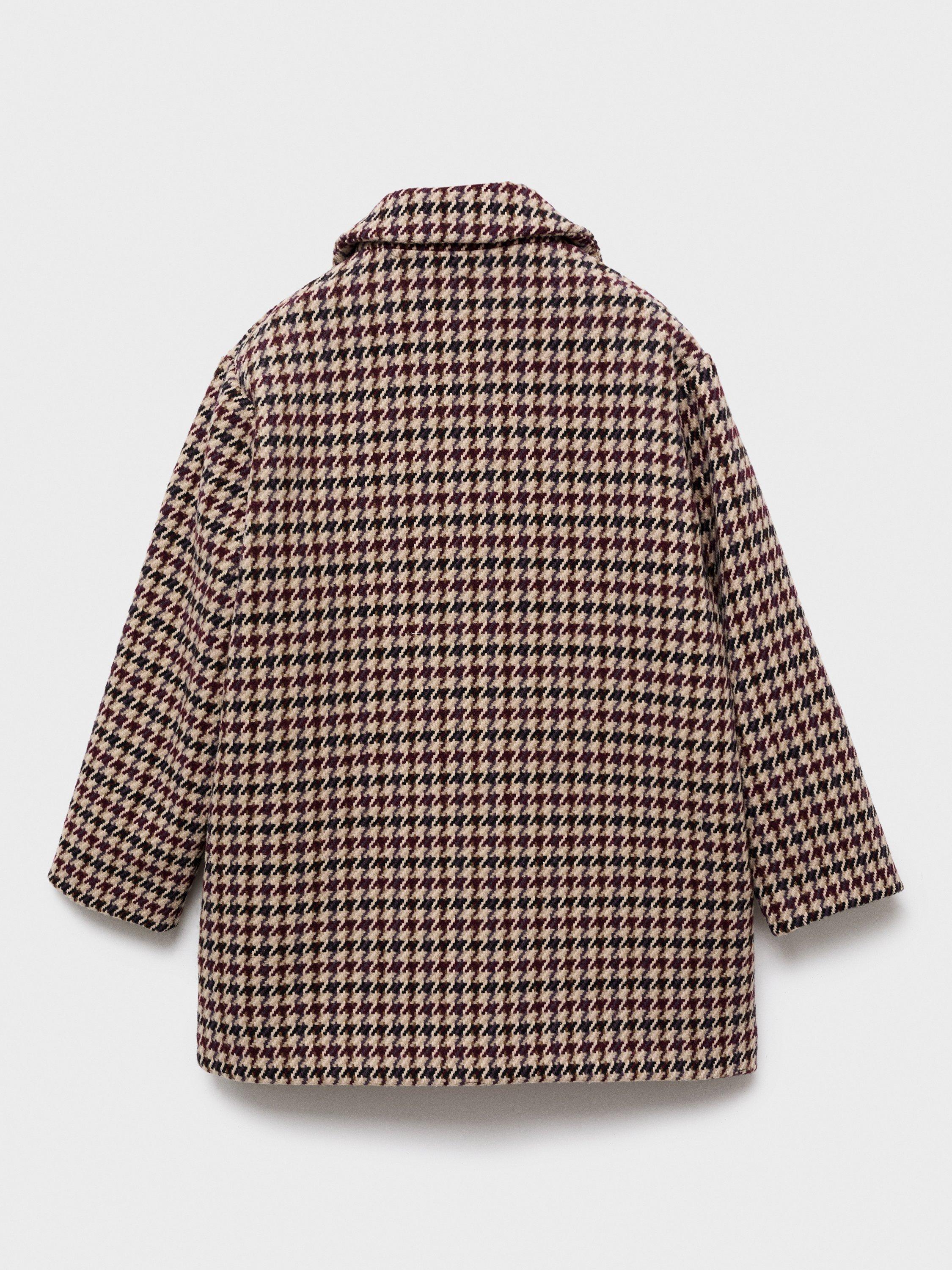 Product image 2 of 4, which shows Mango Kids' Marian Single Breasted Coat, Dark Red, 10 years