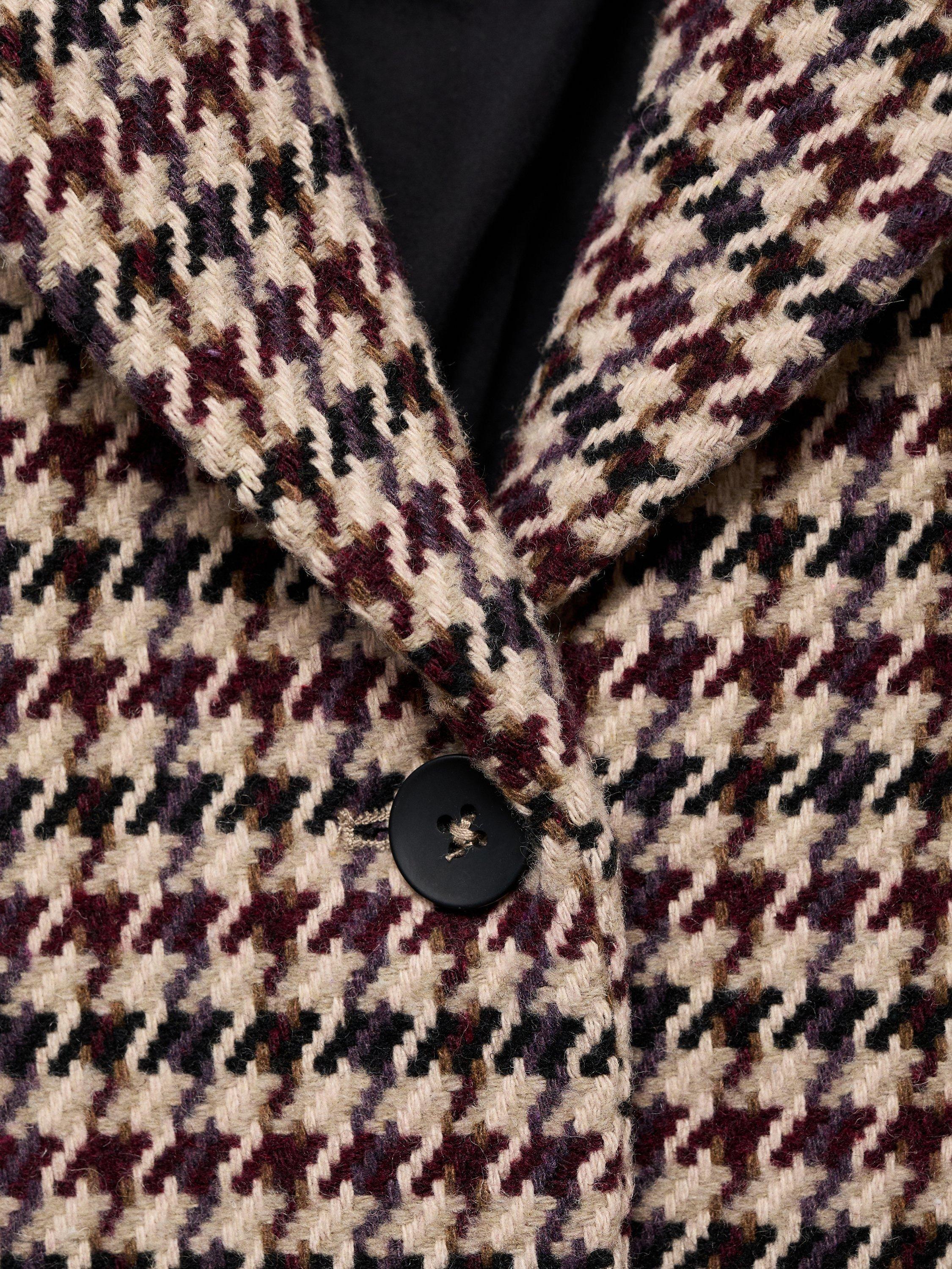 Product image 3 of 4, which shows Mango Kids' Marian Single Breasted Coat, Dark Red, 10 years