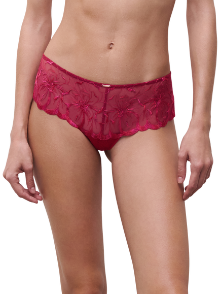 Chantelle Fleurs Shorty Knickers, Candy Apple, Candy Apple