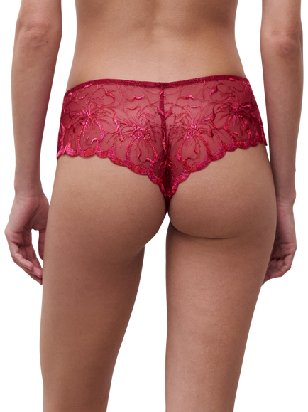 Chantelle Fleurs Shorty Knickers, Candy Apple - view 2, Candy Apple