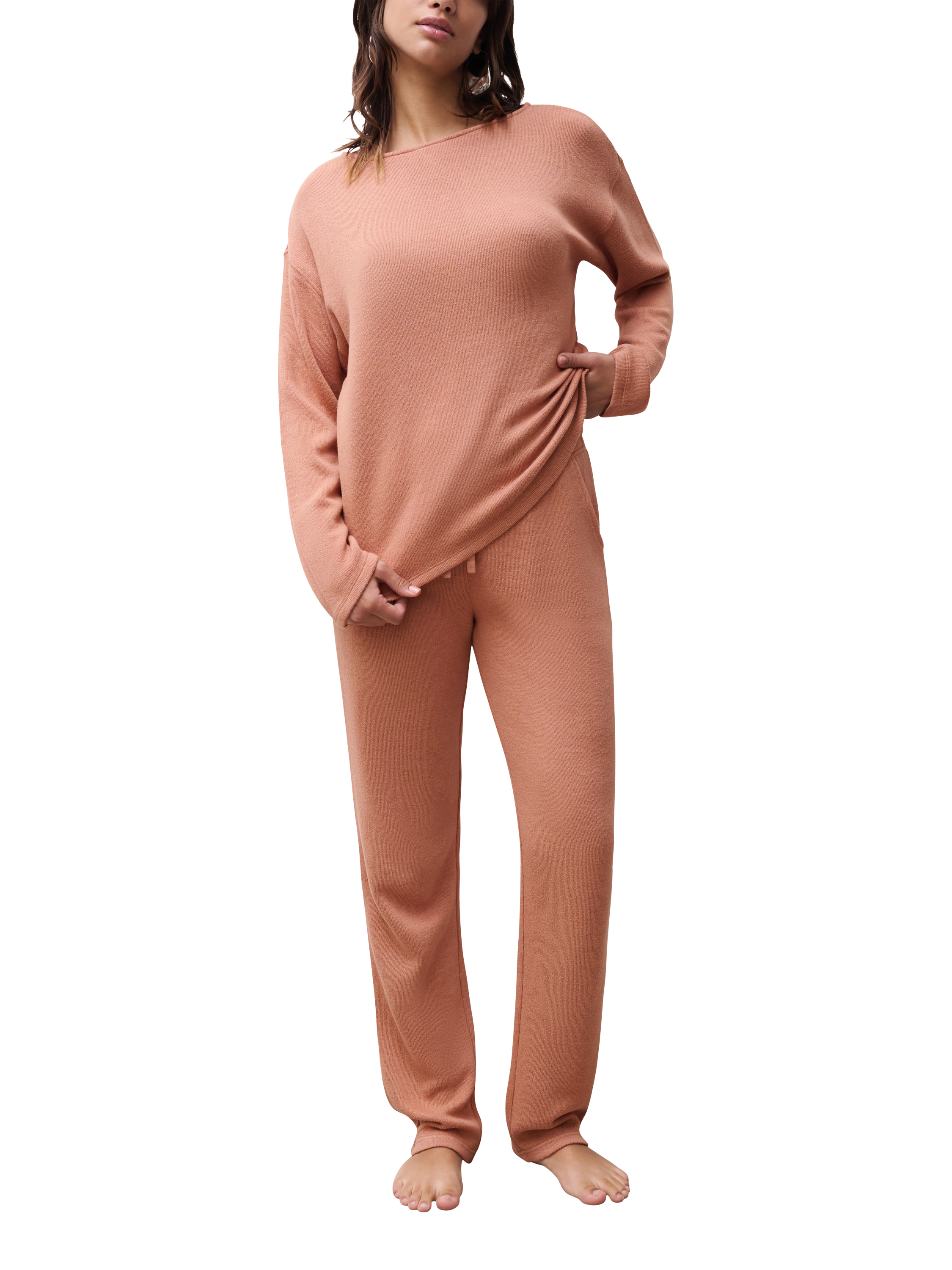 Product image 3 of 6, which shows Chantelle Jerry Lounge Top, Camel, XS