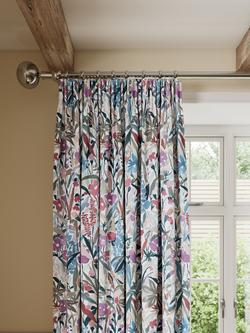 John Lewis Penelope Pair Blackout Lined Pencil Pleat Curtains, Dusty Mauve, Dusty Mauve