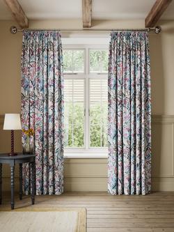 John Lewis Penelope Pair Blackout Lined Pencil Pleat Curtains, Dusty Mauve - view 2, Dusty Mauve