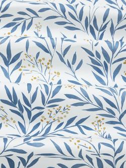 John Lewis Tansy Pair Blackout Lined Pencil Pleat Curtains, Blue/Yellow - view 2, Blue/Yellow