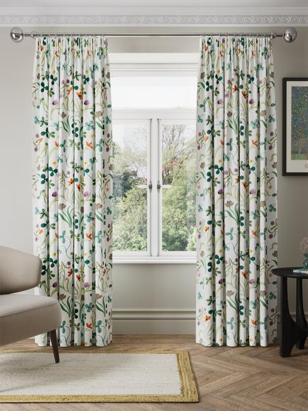 John Lewis x Anine Cecilie Iversen Tulip Garden Pair Lined Pencil Pleat Curtains, Multi, Multi