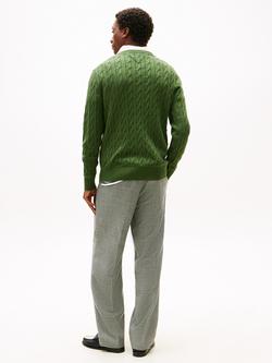 Tommy Hilfiger Classic Cotton Cable Knit Jumper - view 2, Mountain Pine