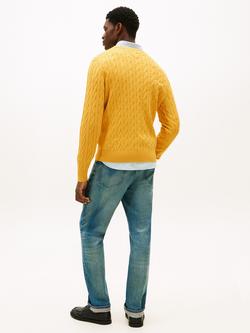 Tommy Hilfiger Classic Cotton Cable Knit Jumper - view 2, Morning Side Yellow