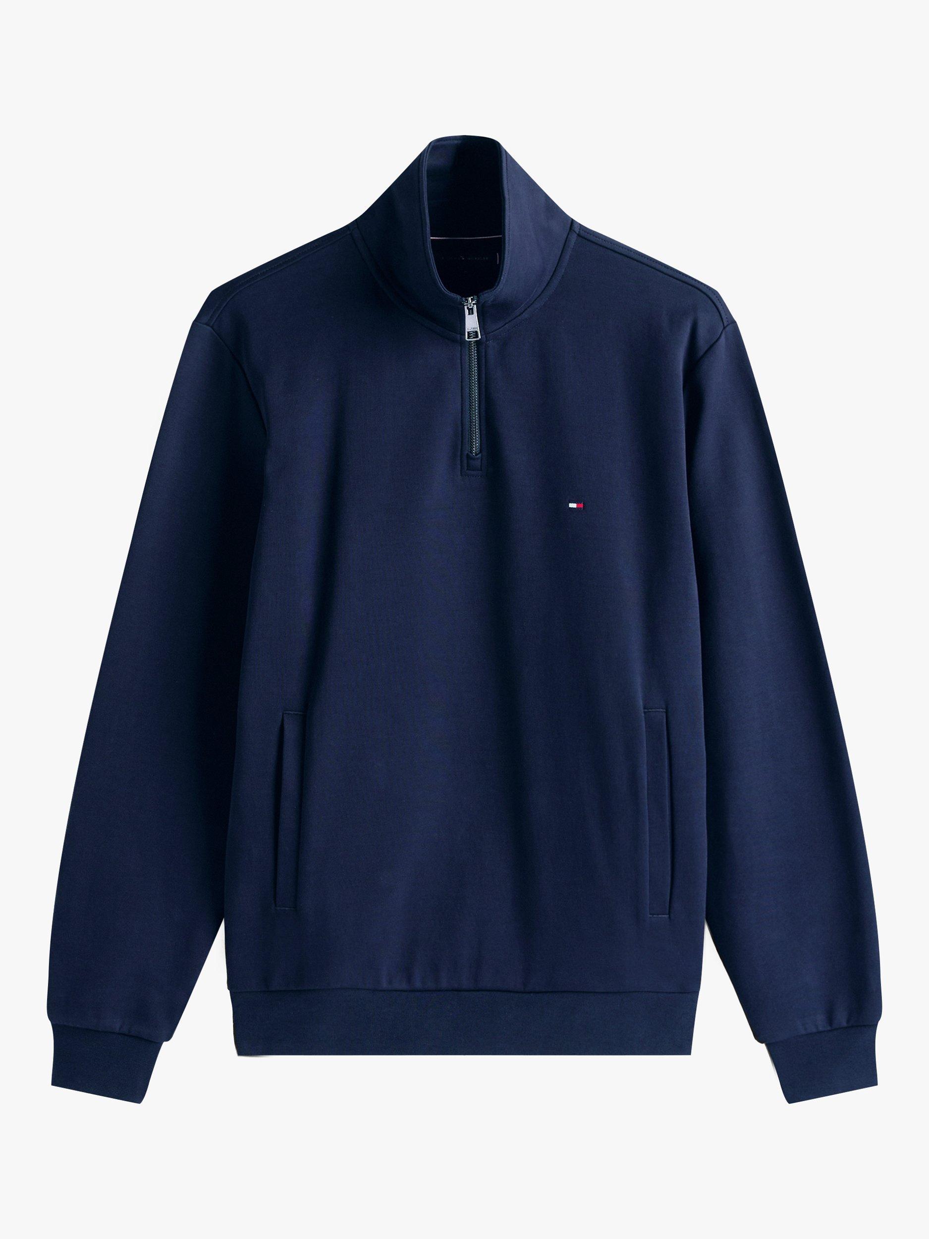 Product image 5 of 5, which shows Tommy Hilfiger Intechno Knit Quarter-Zip Jumper, Desert Sky, S
