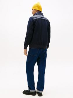 Tommy Hilfiger Cotton Blend Intechno Knit Zip-Through Sweatshirt, Desert Sky - view 2, Desert Sky