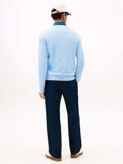 Tommy Hilfiger Cotton Textured Crew Neck Structured Jumper - view 2, Well Water